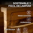 Tabla de Cortar de Madera de Acacia con Afilador Integrado – Tabla de Cocina 35x25 cm con Ranura para Jugos y Borde para Encimera – Antideslizante, Resistente y Fácil de Limpiar - 5