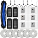 24 Stück Zubehör für Ecovacs Deebot T50 Pro Omni Gen2 / T50 PRO Omni / T50 Omni Saugroboter, Ersatzteile mit 1 Hauptbürste, 6 Wischtücher, 6 Staubbeutel, 4 Filter, 6 Seitenbürsten, 1 Reinigungsbürste - 1