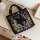 Generisch shopper tasche damen Unisex Geräumig Lässig Stofftasche mit Stickerei gesteppt gepolstertem Griff Patchwork,Süße personalisierte wiederverwendbare Taschen AC01 One Size - 6