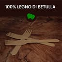 Set Posate Ecologiche in Legno di Betulla 500 Forchette + 500 Coltelli - Monouso 100% Naturali Biodegradabili e Compostabili Usa e Getta - 2