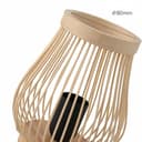 BARCELONA LED Lampada da Tavolo in Legno Naturale con Paralume in Bambù e Rattan, Base in Legno Massello, Stile Vintage e Moderno, Luce Calda E27, Design Japandi Minimalista per Camera e Soggiorno - 6