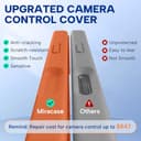 Miracase Magnetic for iPhone 17 Pro Case, Compatible with MagSafe, Integrated Silicone Camera Control Cover, 3.0mm Thicken Shockproof Drop Protection Phone Case for 17 Pro,Orange - 2