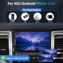 Podofo Carplay 2 Din Car Stereo, 7 Zoll Bluetooth Autoradio, Doppel Din Radio Unterstützung Wireless Android Auto/Touchscreen/Bluetooth 5.1/MirrorLink/FM/USB/AUX/Laden/Fernbedienung + Rückfahrkamera - 6