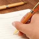 Hsyzygian Set di 5 penne a sfera in legno fatte a mano, per affari e scuola, regalo sostenibile - 2