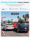 BOTSLAB Dashcam Auto Vorne Innen, 4K+1080P Dual Auto Kamera mit 3,18" IPS-Touchscreen, Super Nachtsicht, App & Sprachsteurung, 5,8 GHz Wi-Fi Dash Cam, GPS, 24/7 Parküberwachung, G-Sensor, 512 GB Max - 6