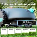 YARDCARE V100 Robot Tagliaerba Senza Filo Perimetrale, Navigazione Visiva, Evita gli Ostacoli(150 tipi), Robot Tosaerba a Batteria da 4,0 Ah con Lama di Ricambio - 3