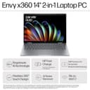 HP Envy x360 2-in-1 Convertible Laptop | AMD Ryzen 5 8640HS | KI optimiert | 14" 2.8K OLED Touch Display | 16GB RAM | 512GB SSD | ‎AMD Radeon Graphics | QWERTZ | Copilot Key | Windows 11 Home | Silber - 2