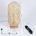 Table lamp Batumi, Natural Bamboo Table lamp, Floor lamp in Scandinavian Design with Light Effect and on/Off Switch on The Cable, Height 45 cm, Ø 22 cm, 1-Flame, 1 x E27, Without Bulb - 5