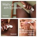 Braun Silk-épil 9, Epilierer Damen / Haarentferner für langanhaltende Haarentfernung, Ladyshaver, Facespa Gesichtshaarentferner, Rasieraufsatz, Trimmeraufsatz, 9-341, Weiß/Silber - 6