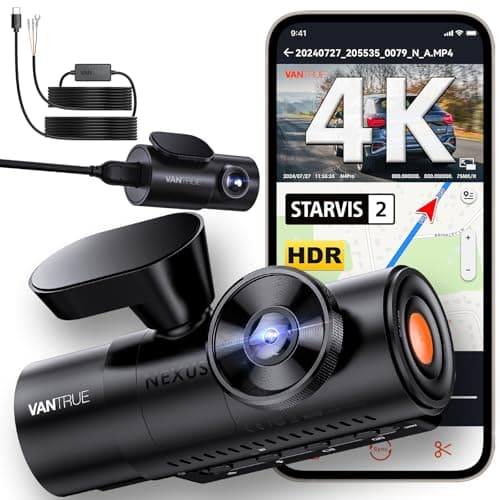 VANTRUE N4 Pro Dashcam & VP03 Hardwire Kit, 4K+ 1080P+ 1080P STARVIS 2 Dashcam Auto, 5G WiFi PlatePix™ Dash Cam GPS 360° Puffer Parküberwachung Auto Kamera, IR Nachtsicht