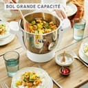Moulinex I-Companion XL - Robot da cucina connesso, con 14 funzioni automatiche, capacità 10 persone, bianco, grigio, made in France - 6