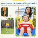 AIYAPLAY Columpio para Bebés 3 en 1, Columpio Jardín Exterior con Cuerdas Ajustables, Cinturón de Seguridad, Marco de Acero Plegable, para Niños de 9 Meses a 8 Años, para Interior, Exterior, Azul - 4