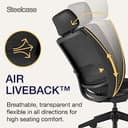Steelcase Series 2 Ergonomic Office Chair With LiveBack Lumbar Support, 4D Armrests, Adjustable Headrest Black/Black; Made in Europe - 4