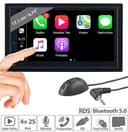 CREASONO Doppel DIN Carplay: 2-DIN-Autoradio mit Apple CarPlay, Freisprechfunktion, 17,1-cm-Display (Doppeldin Autoradio, Apple Radio, VW) - 3