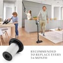 2 Pack Ersatzfilter mit für Bosch Akku-Staubsauger Unlimited Gen2 Serie 8 BKS8214W/BSS825ALL/BSS81POW1/BBS8214PET,Part # 12036642,12023349 - 7