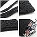 oukesin Bolso de hombro pequeño con borlas hechas a mano de macramé de algodón para mujer, 041Negro - 4