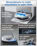 ECOVACS DEEBOT X11 PRO OMNI Robot aspirapolvere lavapavimenti, tecnologia PowerBoost, copertura 1.000 m², aspiraz. BLAST 19.500 Pa, OZMO ROLLER 2.0, AGENTE YIKO AI, TruePass 4Wd, Bianco - 2