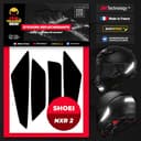 FYB© Set mit 5 reflektierenden Streifen, wiederverwendbar, kompatibel mit Helm Shoei NXR 2™, 3M™ Technologie, Schwarz - 2