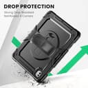 SEYMAC Funda para iPad Pro 13 Pulgadas M5/M4(2025/2024), con Protector de Pantalla, Soporte Giratorio de 360°/Correa de Mano, Correa para el Hombro, con Soporte para Bolígrafo, Negro - 4