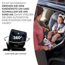 Kinderkraft I-GROW Kindersitz 0-36 kg, I-SIZE 40-150 cm, 360 grad drehbar, Kinderautositz mit Isofix station, FWF und RWF, Verstellbare Kopfstütze/Rückenlehne mit Liegeposition, Graphitschwarz - 5
