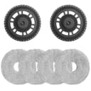 4 Wischtücher mit 2 Ersatzhalterung Zubehör für Dreame L20 Ultra/ L10s Ultra Gen2/ L10s Pro Ultra Heat/ X30 Ultra/ X40 Ultra/ X40 Master/ L40 Ultra, Roboter Staubsauger Ersatzteile - 1