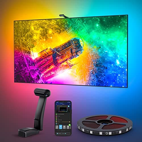 Govee T2 Envisual con Doppia Telecamera, 3,6m RGBIC WiFi Striscia LED per TV 55-65 Pollici, Adatta ai TV Ultrasottili, Controllo con Alexa e Google Assistant, per Film e Giochi