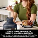 Ninja CRISPi Friggitrice ad Aria Portatile, 3.8L, 4 in 1: Frittura, Cottura Arrosto, Mantiene Cibo Caldo e Croccante, Compatta, 2 Contenitori Vetro Rimovibili, 1700W, Grigio FN101EUGY - 9