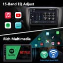 Doppel Din Radio Android Auto mit Wireless Carplay & Android Auto, 7 Zoll Android Autoradio 2Din mit Bildschirm, Doppeldin CarPlay Display mit Bluetooth Navi WiFi, FM/AM/RDS Radio, USB - 5