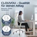 CLOUVOU BrightSeat Bürostuhl Ergonomisch [TESTSIEGER] Schreibtischstuhl 100% individuell einstellbar | Büro Stuhl & Gaming Stuhl | Computerstuhl Home Office Chair Ergonomic | Drehstuhl 150 kg - 8