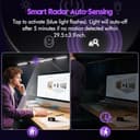 Quntis Lámpara de Escritorio LED con Sensor de Radar, 82,5cm Doble control, 3 Fuente de Luz con Retroiluminación, Atenuación Continua y Temporizador, Flexo Led escritorio para Oficina, Estudio - 3