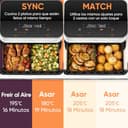 Cosori Freidora de Aire Dual Blaze TwinFry 10 Litro-True Metal-Doble Resistencia 2800 W (35–240 °C)-Divisor para Zonas de la Gran Doble Cesta-6 Funciones-Smart WiFi-Máx 10 Personas-Limpiable-Blanca - 9