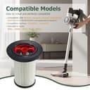 2 Stück Ersatzfilter und Staubsauger Filter Fusselschutz für Bosch Unlimited Gen2 Serie 8, HEPA Staubsauger Filter Zubehör Kompatibel mit Bosch 12036642/12023349, mit Reinigungsbürste - 4