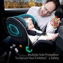 globalkids i-Size 360 Swivel Car Seat, Group 0+123 Car Seat with ISOFIX and Support Leg, ECE R129, 0-36 kg, 0-12years, 40cm-150cm, (Black Grey) - 2