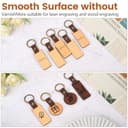 qxayxa 13 Pz Portachiavi in Legno Vuoti, Portachiavi Personalizzati Vuoti per Pittura, Incisione Laser, Decorazioni Fai Da Te, Regali (Rettangolo, Noce) - 4