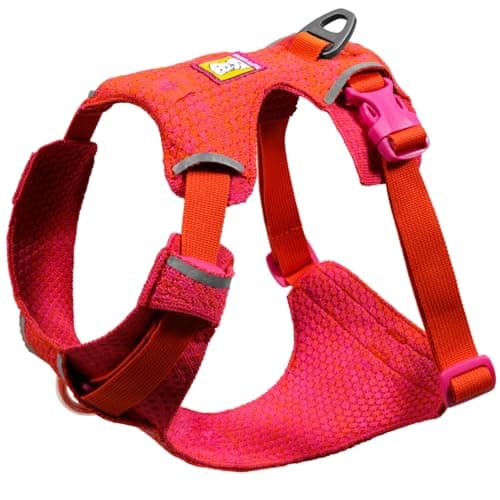 Ruffwear Front Range Flex Dog Harness, Adjustable & Soft, Lightweight Dog & Puppy Harness, 2 Lead Attachment Points, Engineered Knit & Reflective Trim, Rose Violet, Size Small