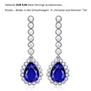 Gulicx Oro Bianco sfumato con Zirconia cubica Colore Zaffiro Blu Cristallo Braccialetto Romano Bracciale Tennis Catena a Maglia - 6