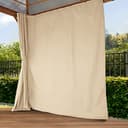 TOOLPORT Gazebo da giardino 3x4 m look quercia, tetto ca. 8mm policarbonato, 4 teli laterali color crema - 7