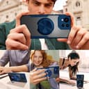 HikerClub Handyhülle für ASUS ROG Phone 8, ROG Phone 8 Pro (2024) Hülle Case mit Magnetisch Ständer, 360 Drehring Blau [Magie Stressabbau Soundeffekt Handyhalter] Stoßfeste Transparent Schutzhülle - 7