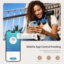 IMIPAW Automatic Cat Feeder, 5G & 2.4G WiFi Auto Dry Pet Food Dispenser with App Control, Programmable Timer, Dual Power Supply, up to 10 Meals per Day, Slow Feeder for Cats & Small Dogs - 4