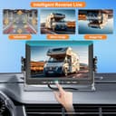 VECHTEL Telecamera Retromarcia Wireless 1080P, kit Monitor con Schermo IPS da 7 Pollici per Camion, Autobus, Furgoni, Camper, Pickup, Impermeabile IP68, Visione Notturna, Linee Guida DIY - 5
