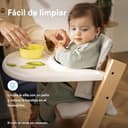 Trona Tripp Trapp de Stokke (Verde Glaciar) Con Bandeja (Blanco) - Incluye Silla, Baby Set 2 Para Niños de 6 a 36 Meses - Ajustable y Fácil de Limpiar - 6