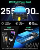 Ulefone Armor 33 Pro 5G Rugged Smartphone, 25500mAh 66W, 32GB+512GB/2TB TF, 6.95"+3.4" Dual Screen, 64MP Night Vision, 118dB Speaker, Infinite Halo, 3-Card Slot NFC Android Mobile Phones Unlocked - 2
