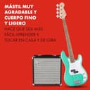Squier by Fender Debut Collection Precision Bass, Diapasón de Laurel, Golpeador Blanco, Seafoam Green - 3