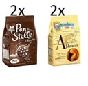 4 Bags Mulino Bianco Breakfast Value Set 2X Pan di Stelle 350g & 2X Abbracci Biscuits 350g Italian shortbread Cookies Cocoa & Cream - 1