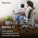 Steelcase Series 1 Ergonomischer Bürostuhl mit LiveBack Lumbalstütze, 4D-Armlehnen, anpassbarer Kopfstütze Onyx Schwarz, 66 x 64 x 112 - 3