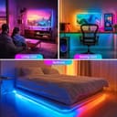 5.5M LED TV Retroilluminazione Strisce, per TV da 75-85 Pollici, Striscia LED Sincronizzazione Musicale con APP & Telecomando Controllo, Alimentazione USB, per Adatto a PC Monitore e Camera da Letto - 7