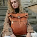 Berliner Bags Vintage Rucksack Utrecht aus Leder, Fahrradrucksack mit Laptopfach für Damen und Herren (M, Cognac) - 2