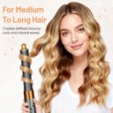 ZEPHBLOW 30mm/1.2 Inch Curling Barrel for Dyson Airwrap, Long Hair Curling Roller Barrels Compatible with Airwrap HS01/05/08, Self-Curling Replacement Attachment for Part No.971888-07, Gold - 6