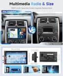 【4G+128G】 Hodozzy Radio Coche 2 DIN con Wireless Carplay Android Auto con USB Tipo C, Pantalla Incell de 7 Pulgadas Autoradio con Bluetooth/DSP/WiFi/RDS/FM/SWC/Cámara de Marcha Atrás - 2
