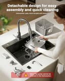 Fontanella per Gatti Acciaio Inox: 2,6L Fontana per Gatti, Ultra Silenzioso, Quadruplo Filtrazione, Cavo Automatico Fontanella Gatto con Rubinetto 3 Filtri e 3 Spugne LED, Facile da Pulire - 5